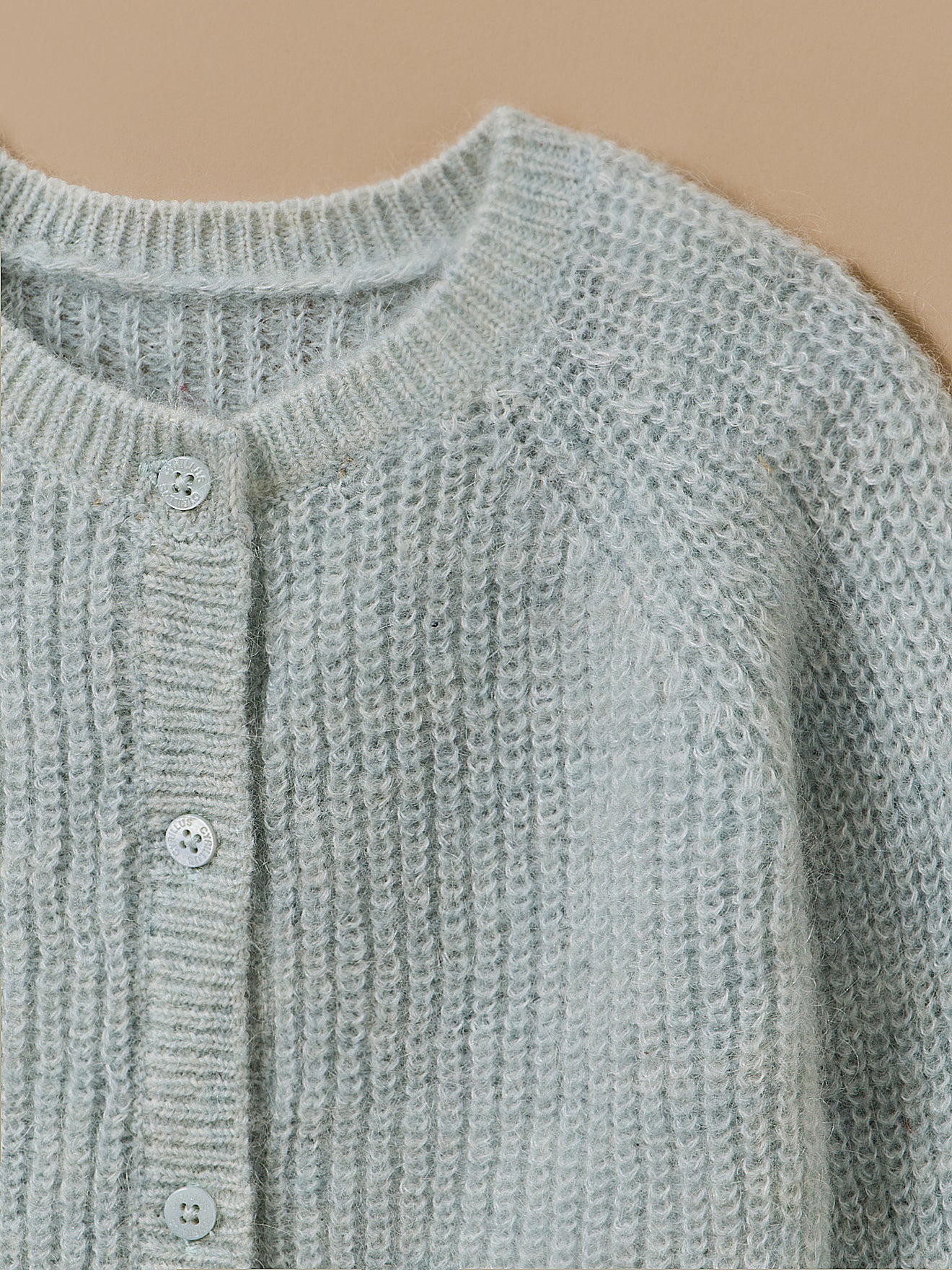 Cardigan aus Wolle und Mohair für Babys
