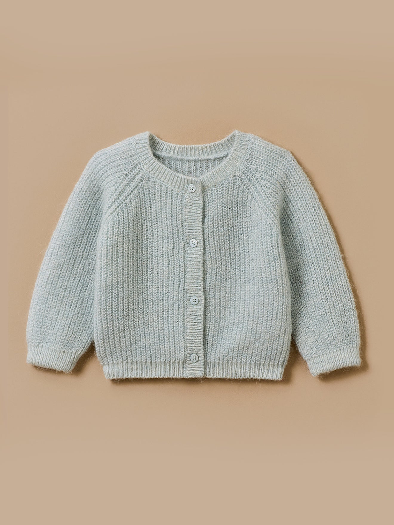 Cardigan aus Wolle und Mohair für Babys