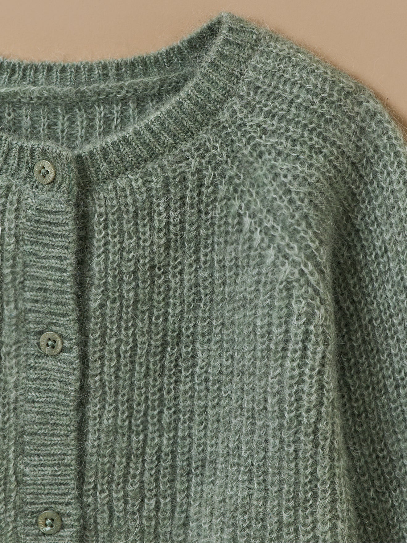 Cardigan aus Wolle und Mohair für Babys