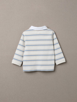 Baby Rugby-Shirt mit Polokragen - Bio-Baumwolle