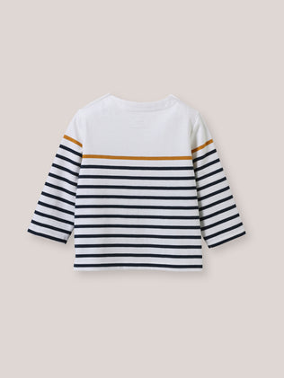 Baby T-Shirt im Marine-Look – Bio-Baumwolle