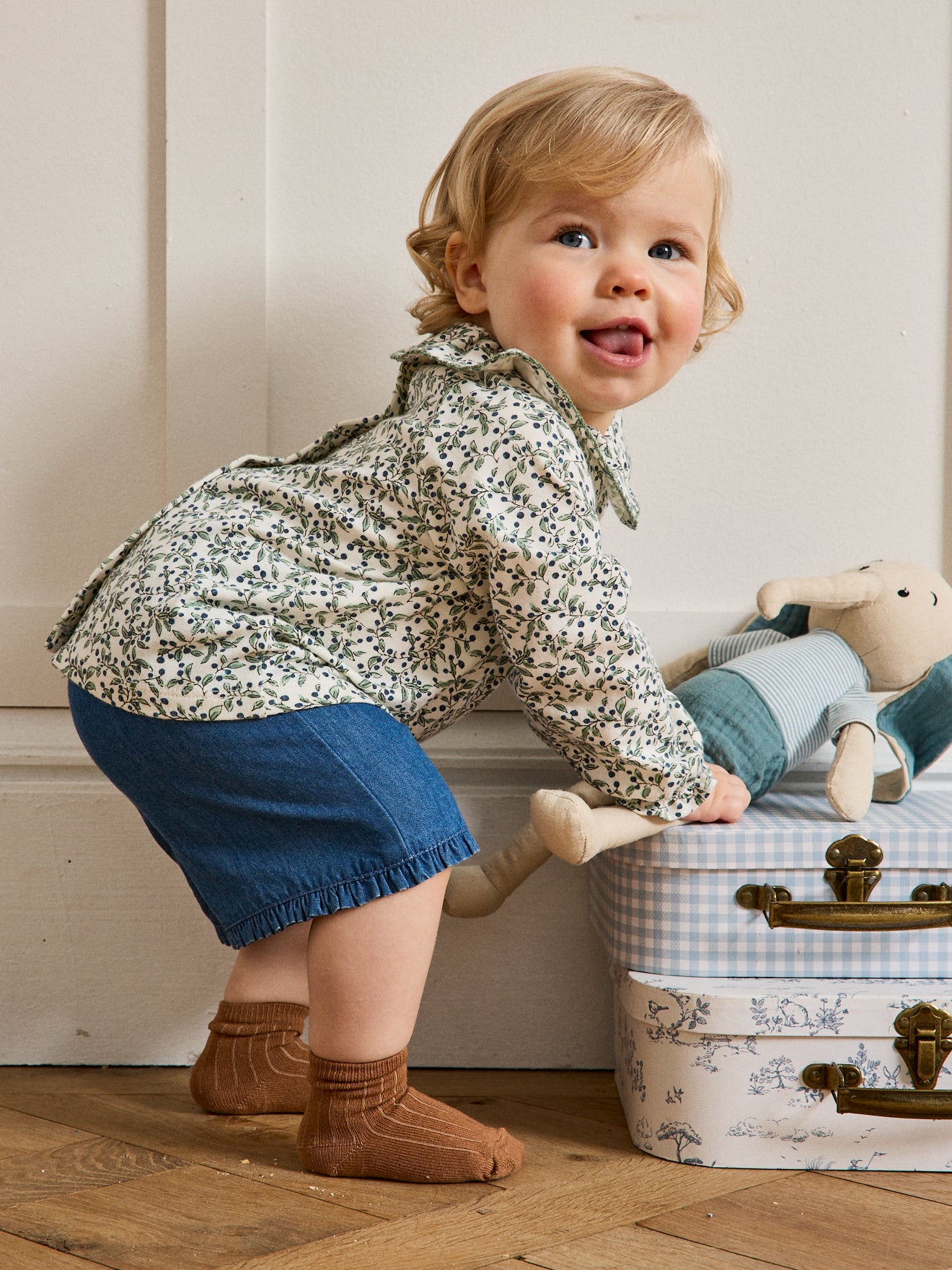 Baby-Shirt mit Druckmuster « Olivia » – Bio-Baumwolle