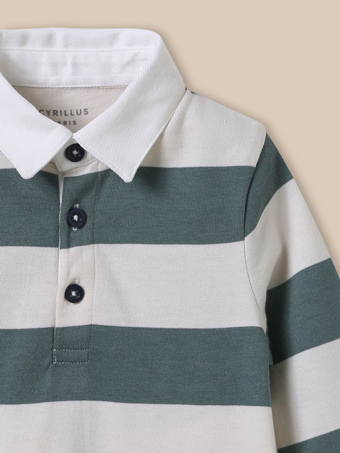 Baby Rugby-Shirt mit Polokragen – Bio-Baumwolle
