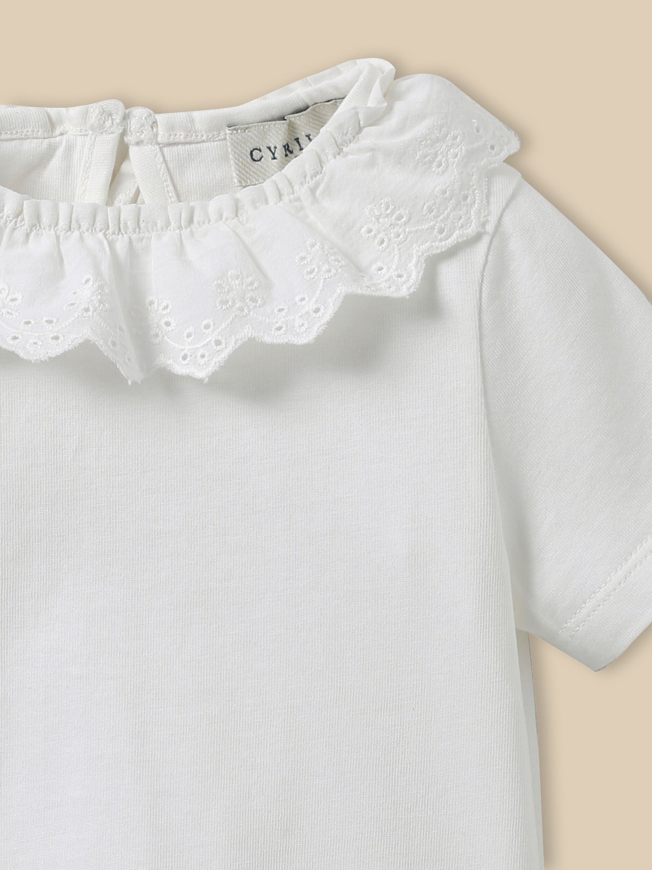 T-Shirt mit raffiniertem Kragen - Bio-Baumwolle, Baby