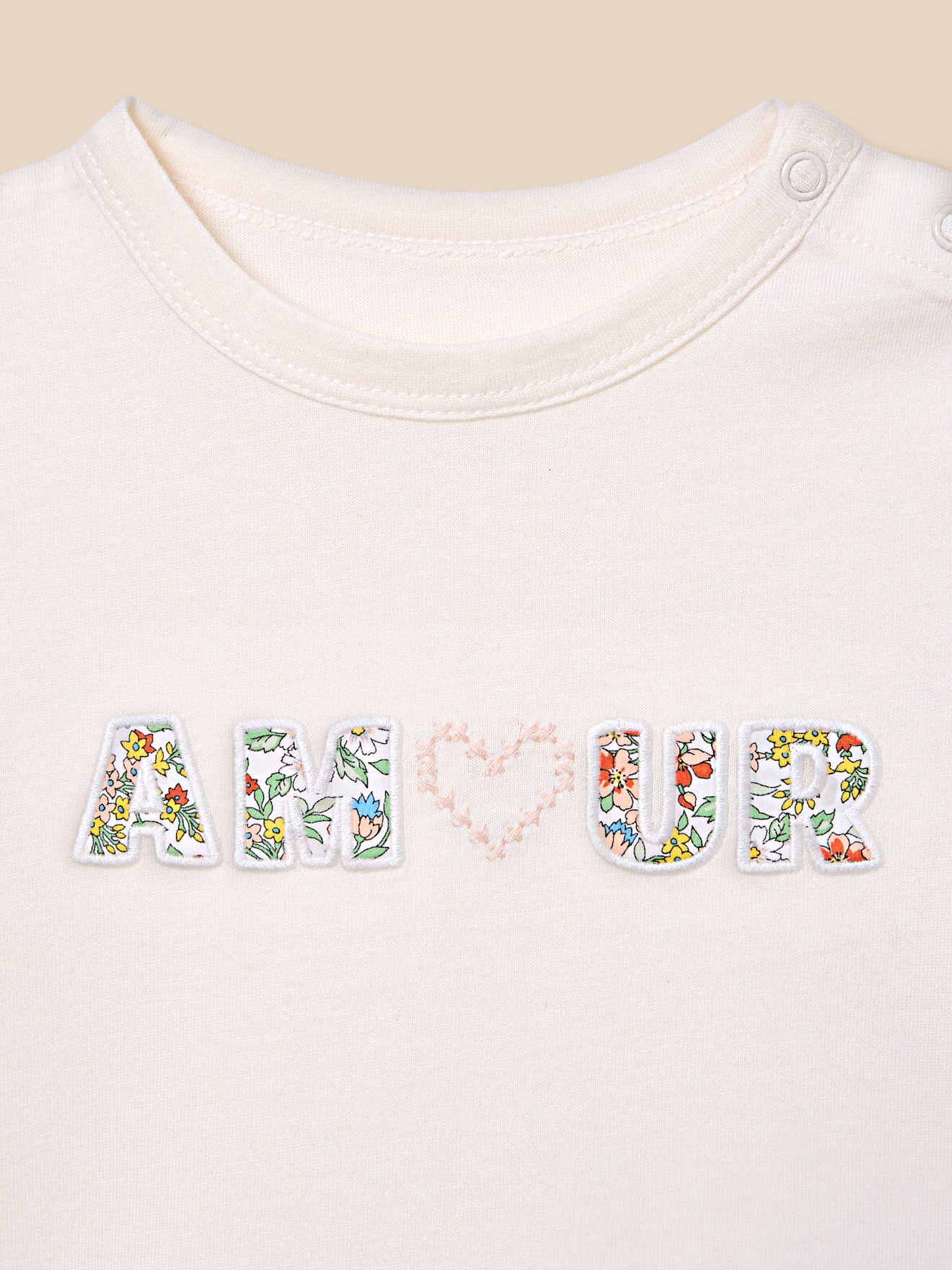 T-Shirt, Baby, aus Liberty-Stoff - Biologische Baumwolle