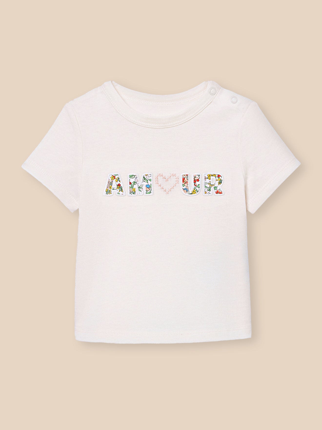 T-Shirt, Baby, aus Liberty-Stoff - Biologische Baumwolle