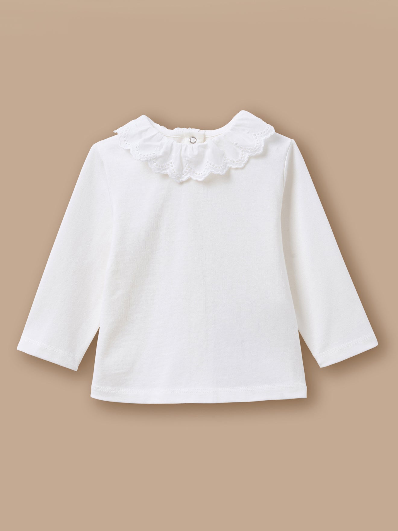 T-Shirt mit Broderie-anglaise-Stickerei für Babys