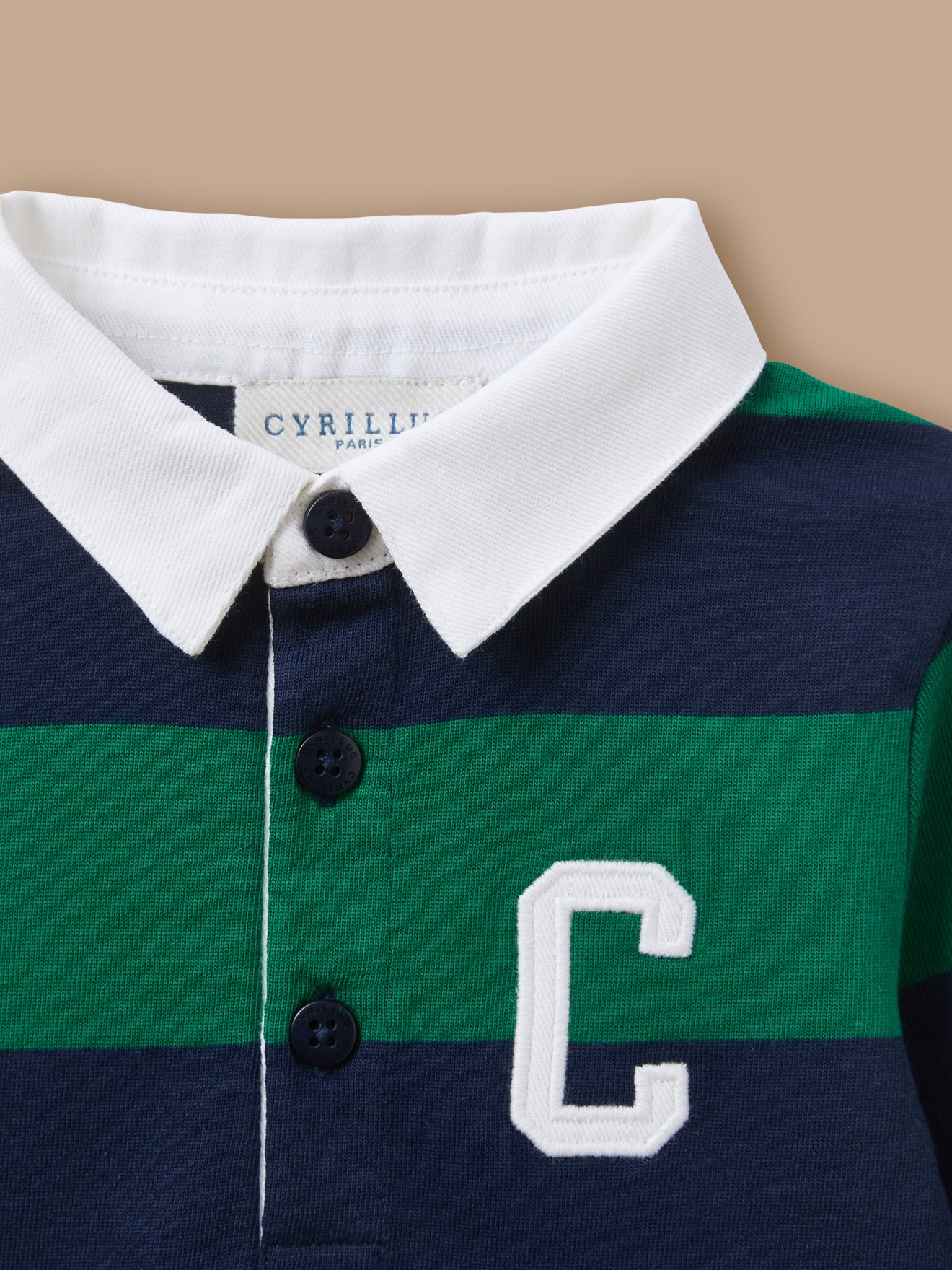 Baby-Poloshirt im Rugby-Stil – Bio-Baumwolle