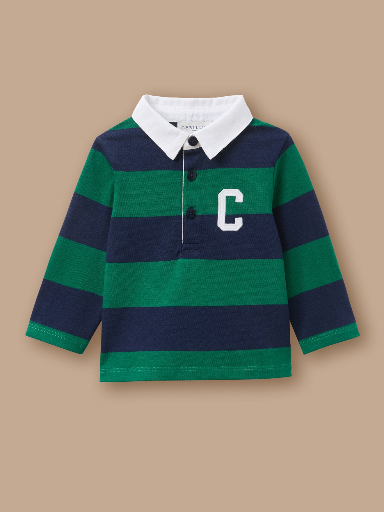 Baby-Poloshirt im Rugby-Stil – Bio-Baumwolle