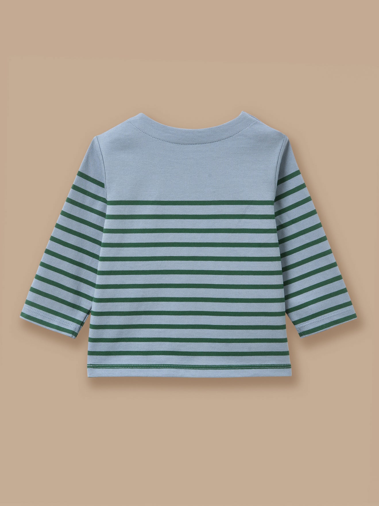 Geknöpftes Marinière-T-Shirt für Babys