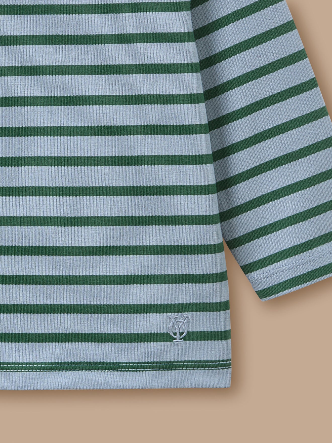 Geknöpftes Marinière-T-Shirt für Babys