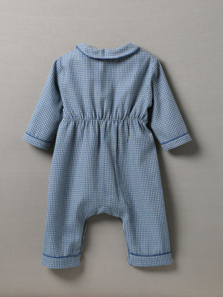 Baby-Pyjama im Großvater-Look mit Vichy-Karos