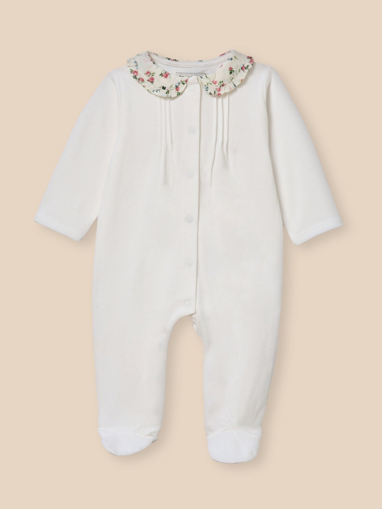 Baby-Strampler aus Velours - Bio-Baumwolle