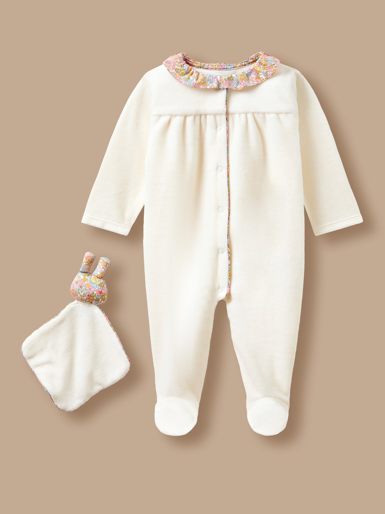 Babyschlafanzug - Liberty-Kragen