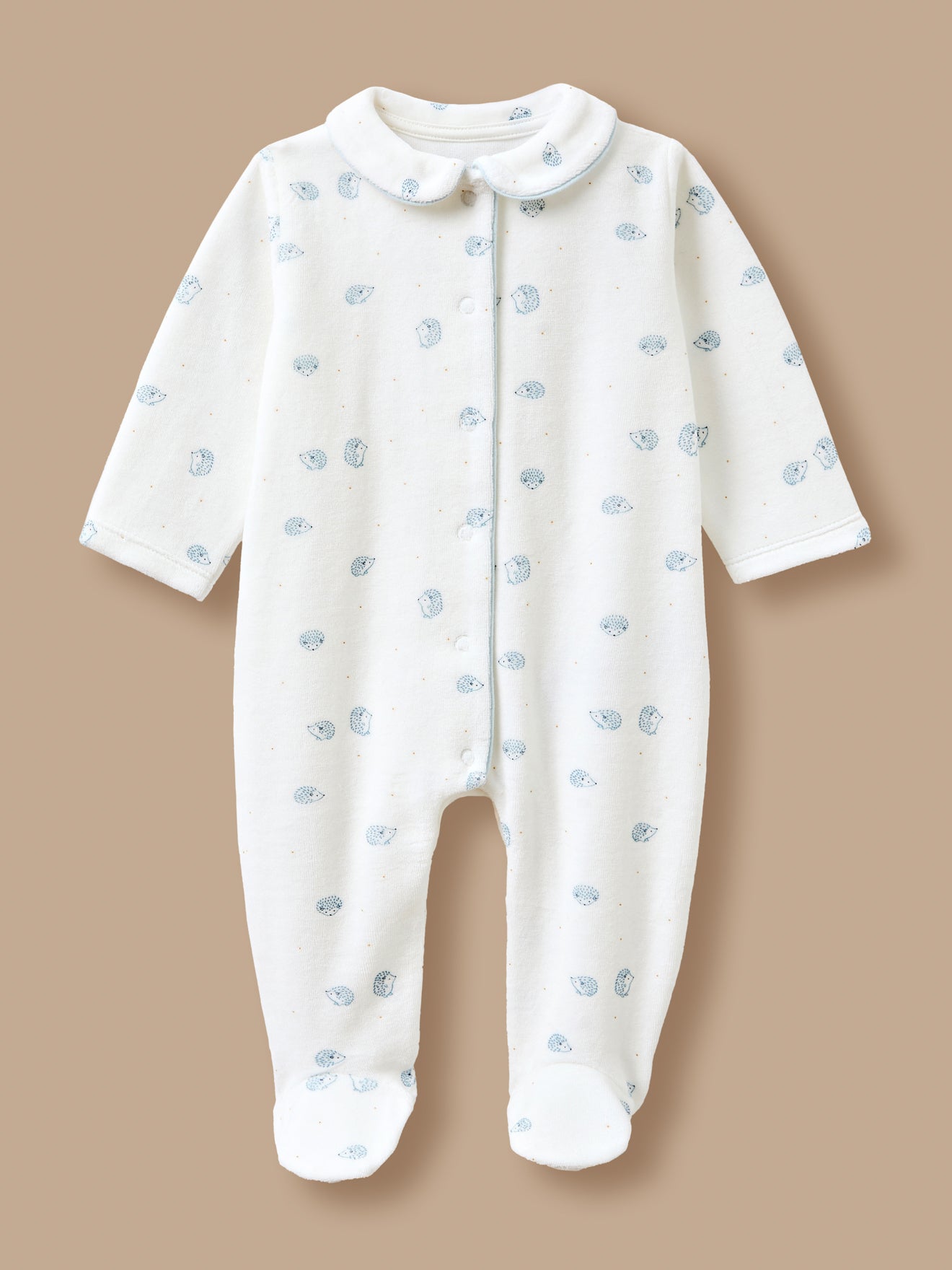 Bedruckter Samt-Schlafanzug Baby