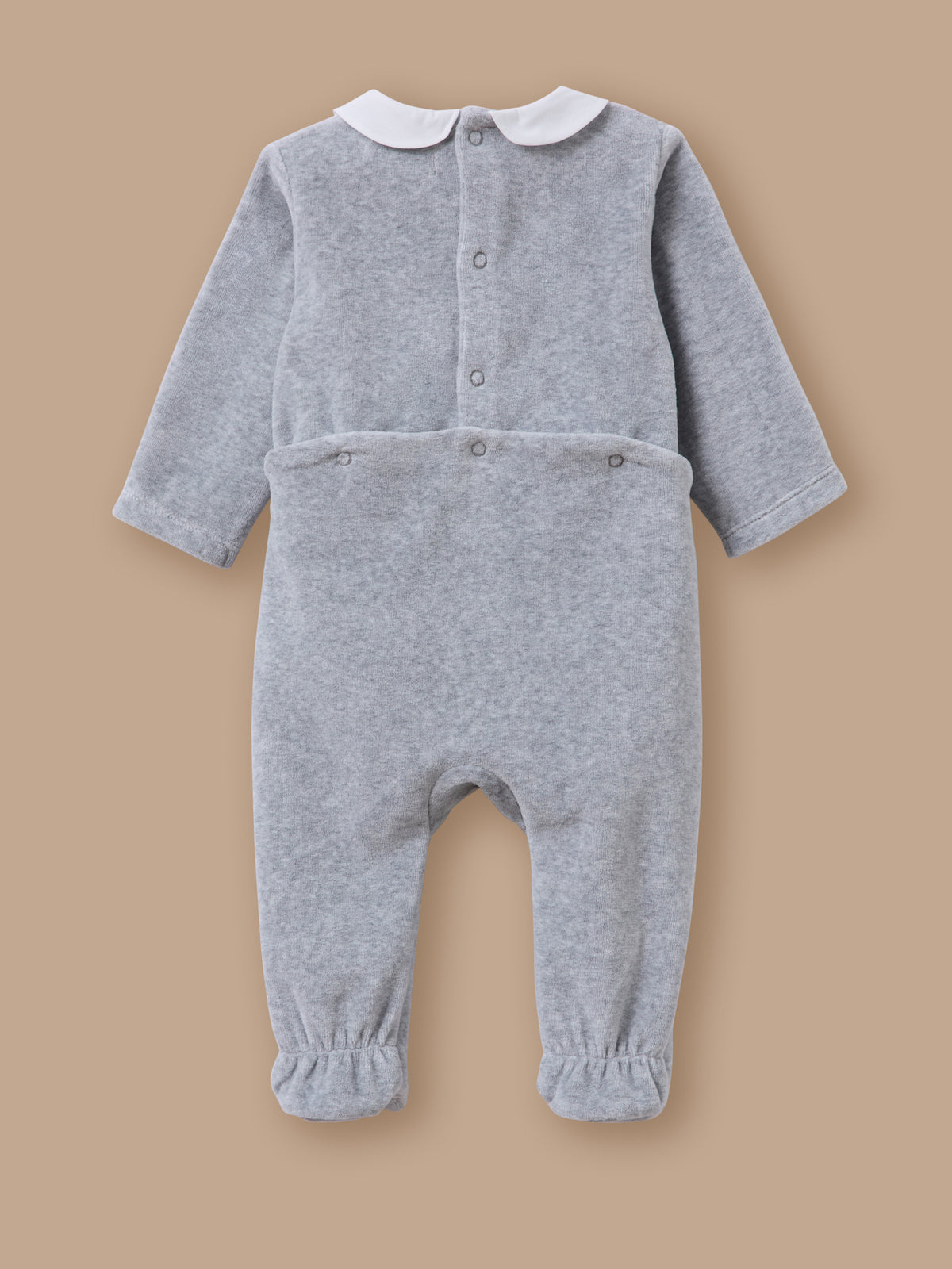 Bestickter Samt-Schlafanzug für Babys