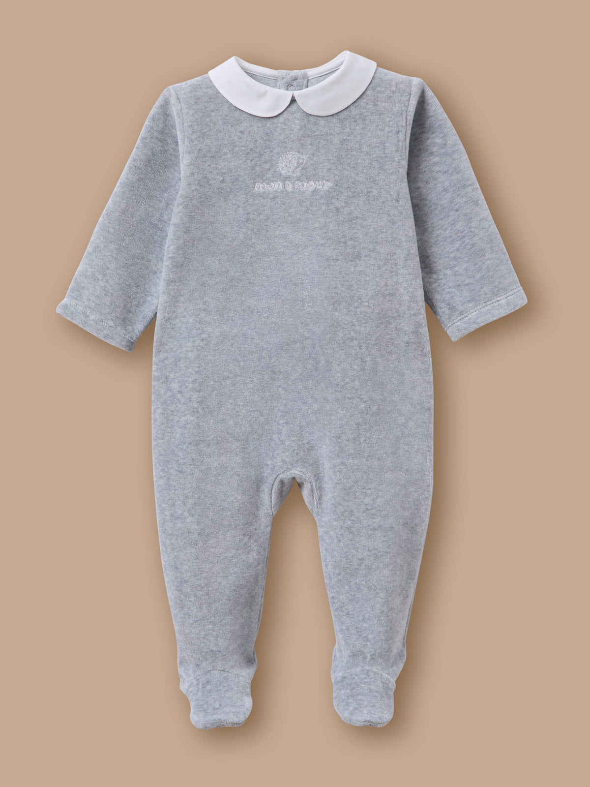 Bestickter Samt-Schlafanzug für Babys