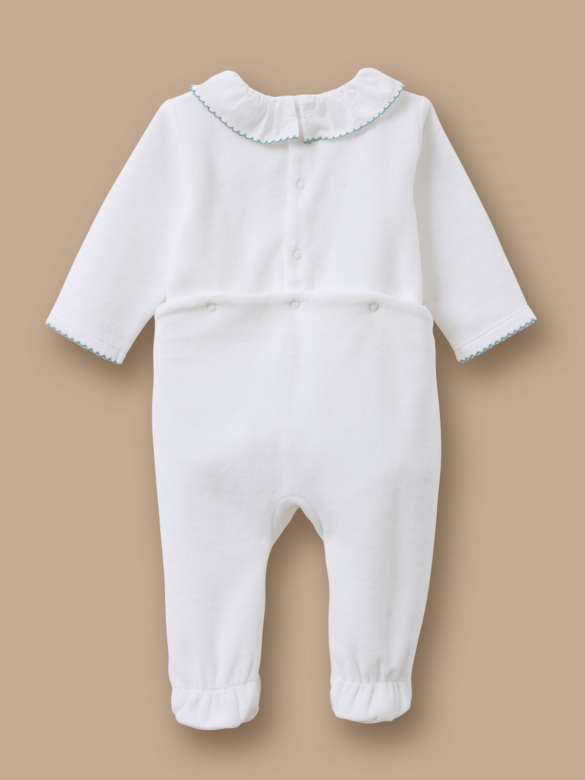 Bestickter Samt-Schlafanzug für Babys