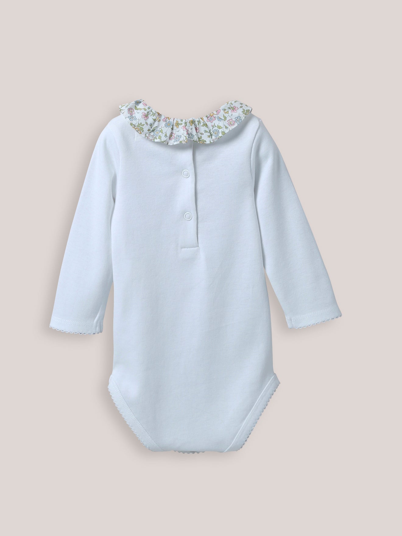 Baby-Body mit Kragen aus Liberty®-Stoff – Bio-Baumwolle