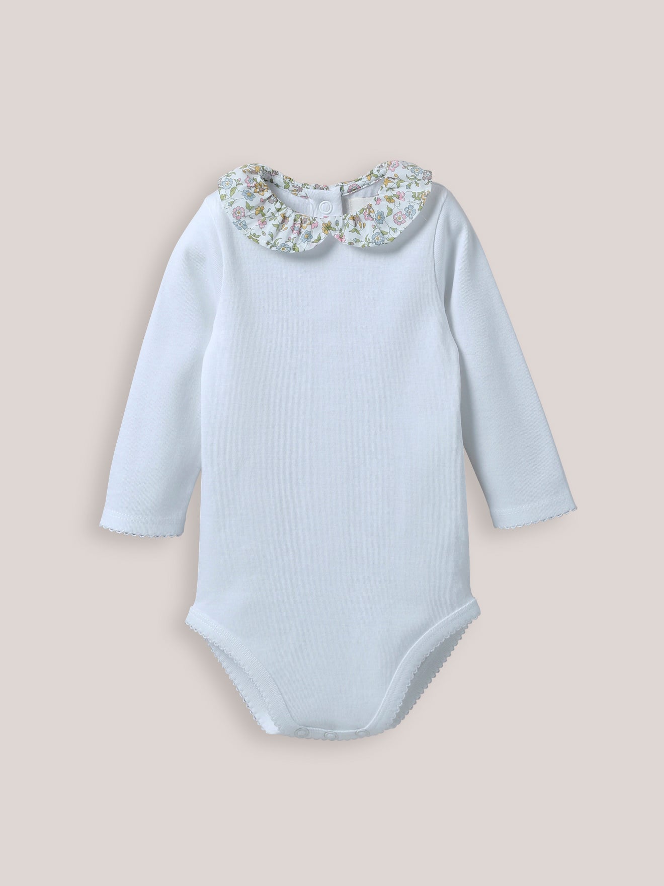 Baby-Body mit Kragen aus Liberty®-Stoff – Bio-Baumwolle