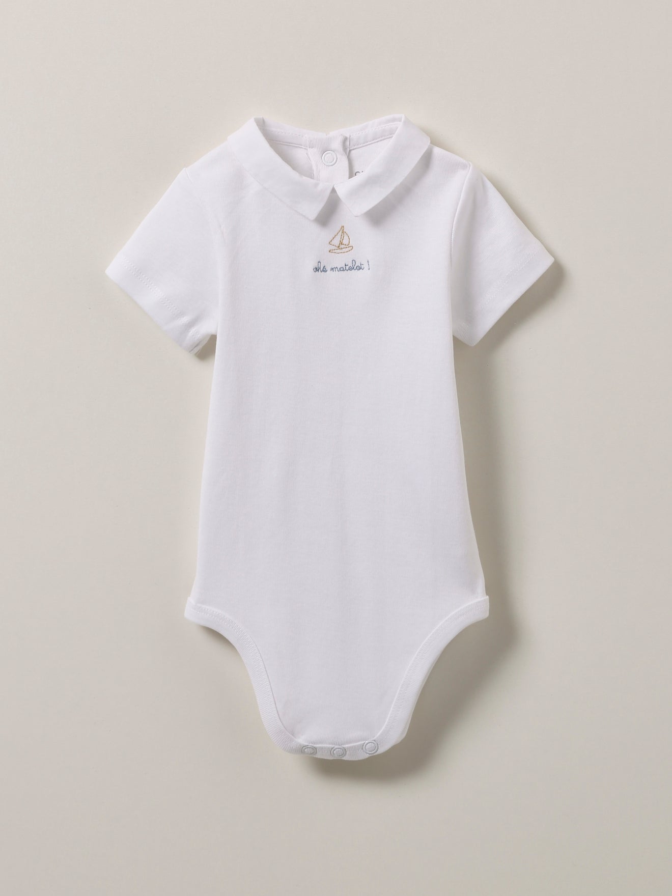 Baby-Body, bestickt – Bio-Baumwolle