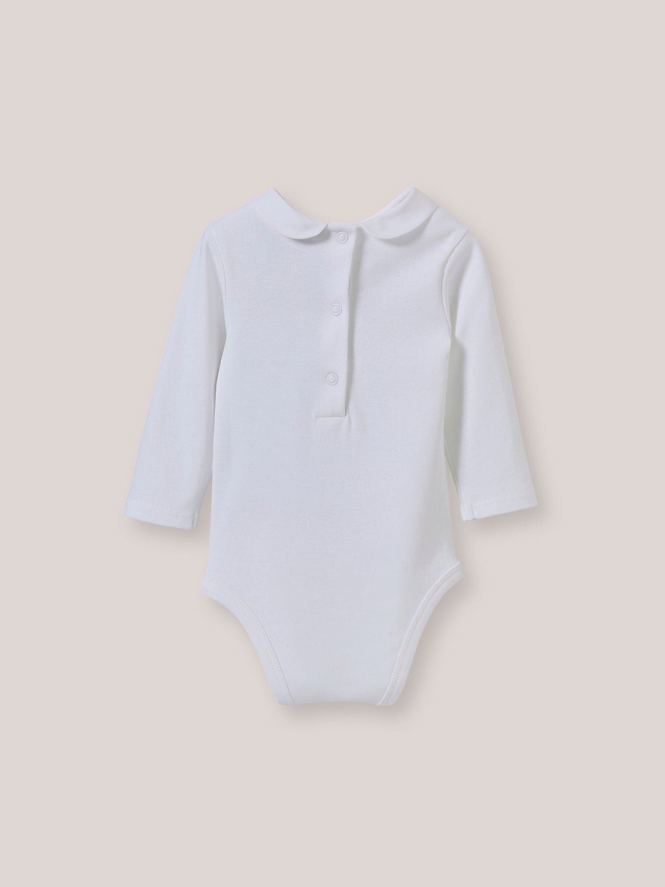 Baby-Body mit besticktem Kragen – Bio-Baumwolle