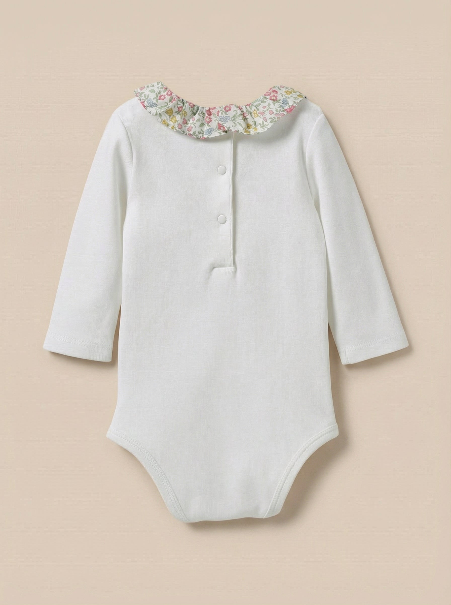 Body mit Kragen aus Liberty-Stoff, Baby - Bio-Baumwolle