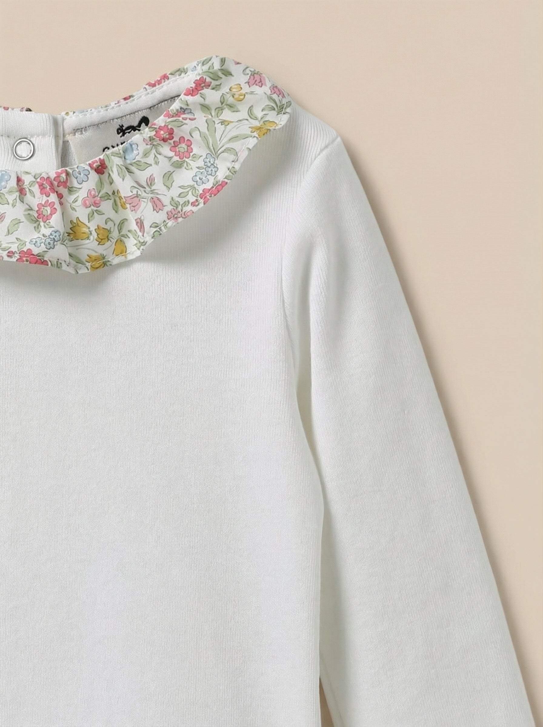 Body mit Kragen aus Liberty-Stoff, Baby - Bio-Baumwolle