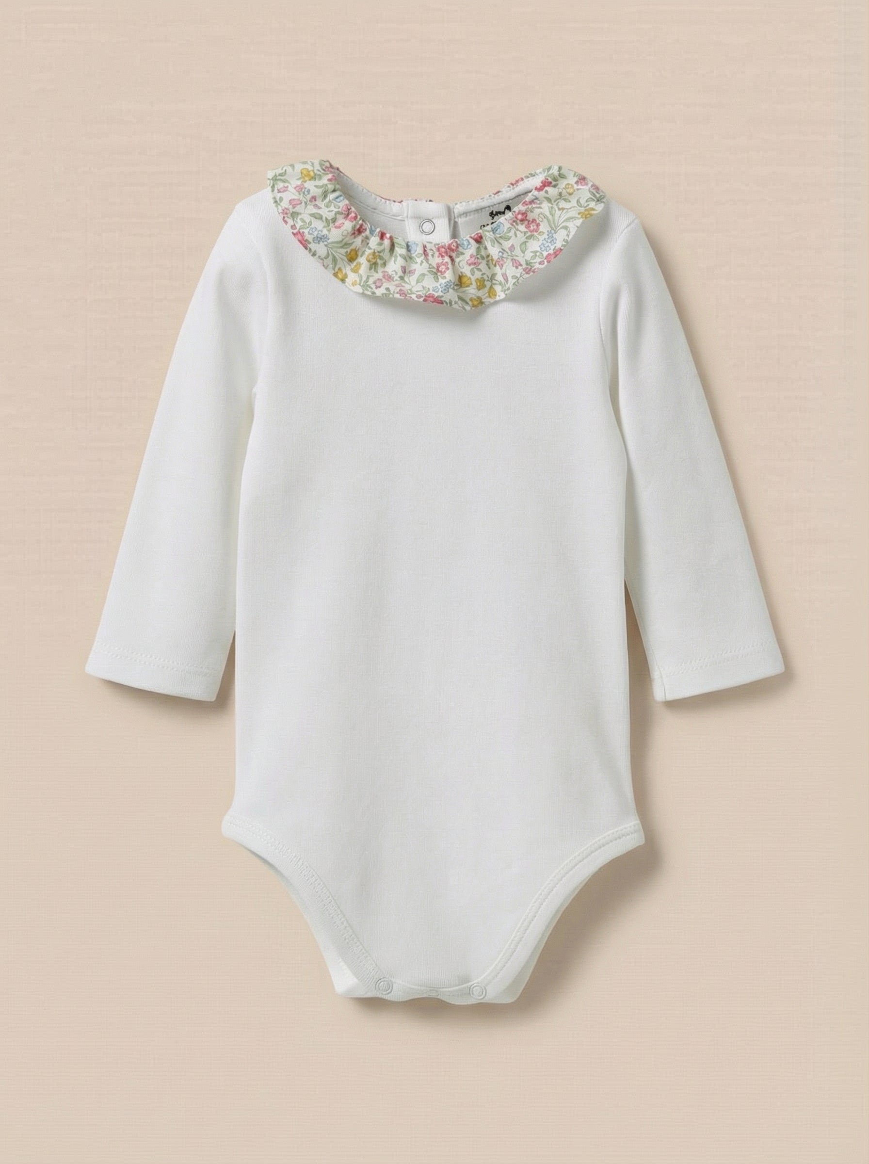 Body mit Kragen aus Liberty-Stoff, Baby - Bio-Baumwolle