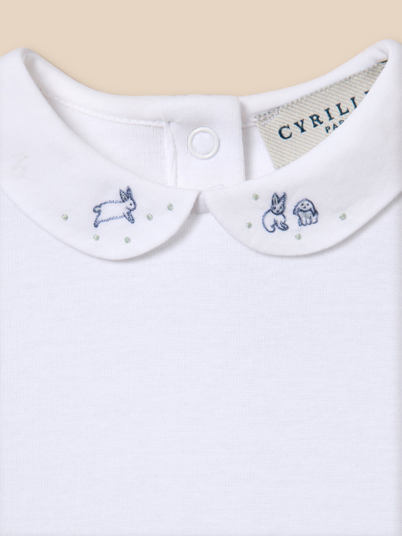 Babybody mit besticktem Kragen – Bio-Baumwolle