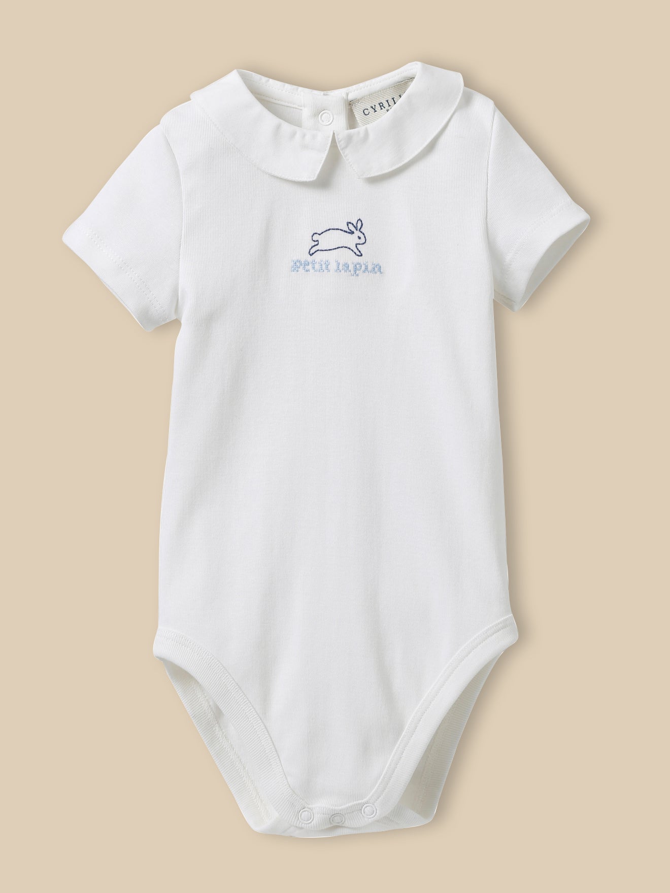 Bestickter Body, Baby - Bio-Baumwolle