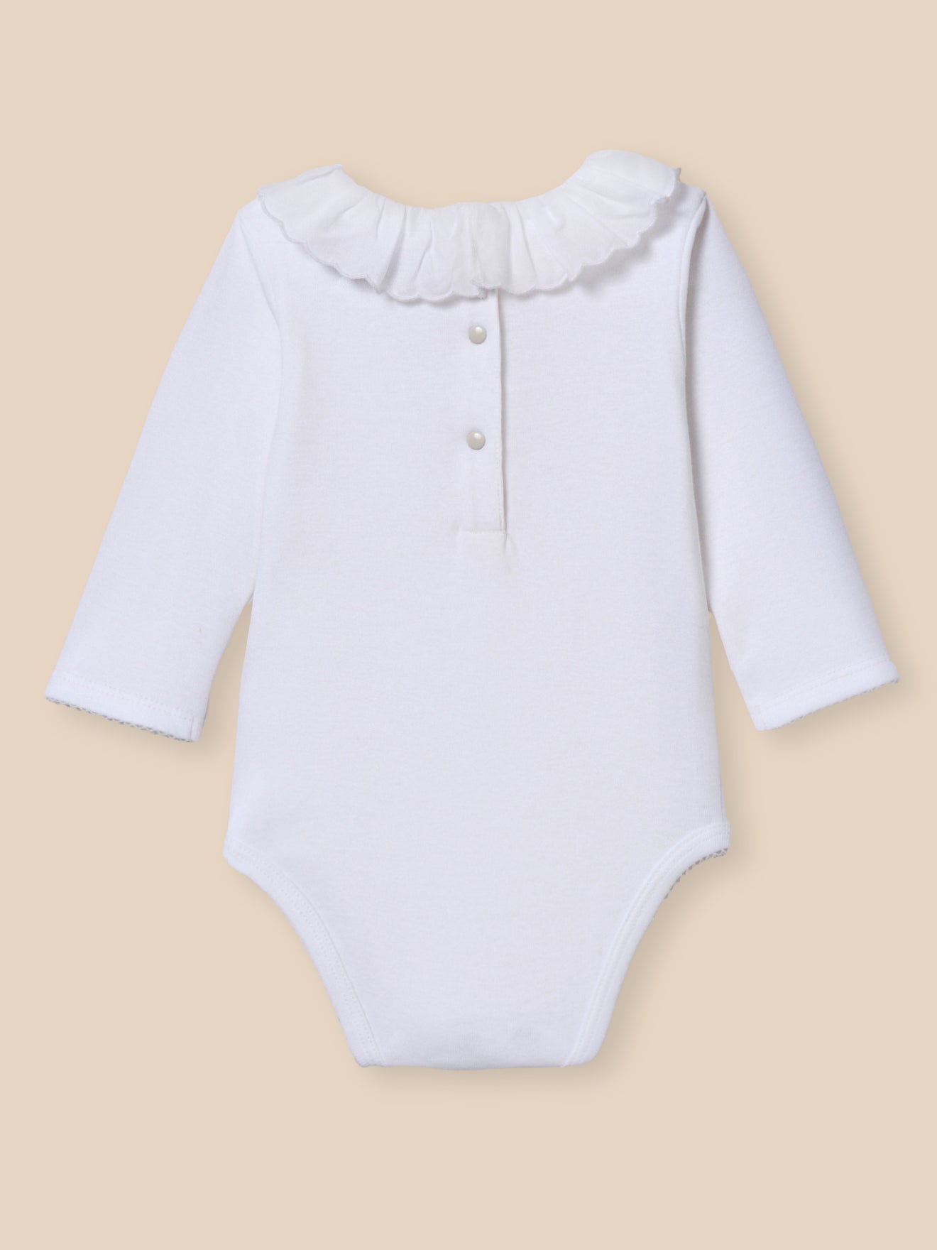 Body, Baby, mit Muschelkragen - Bio-Baumwolle