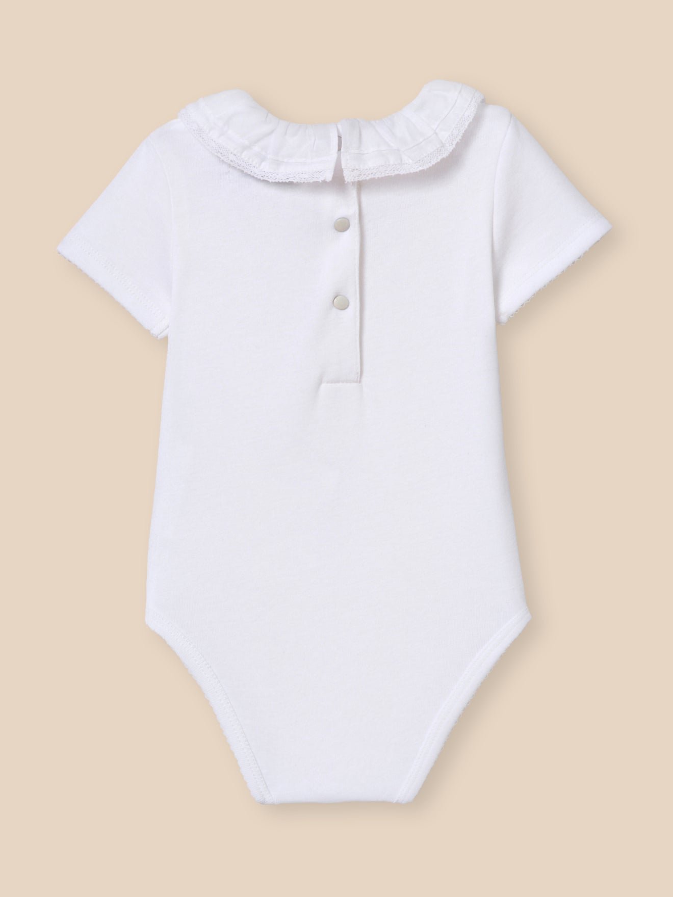 Body mit Halskrause, Baby - Bio-Baumwolle