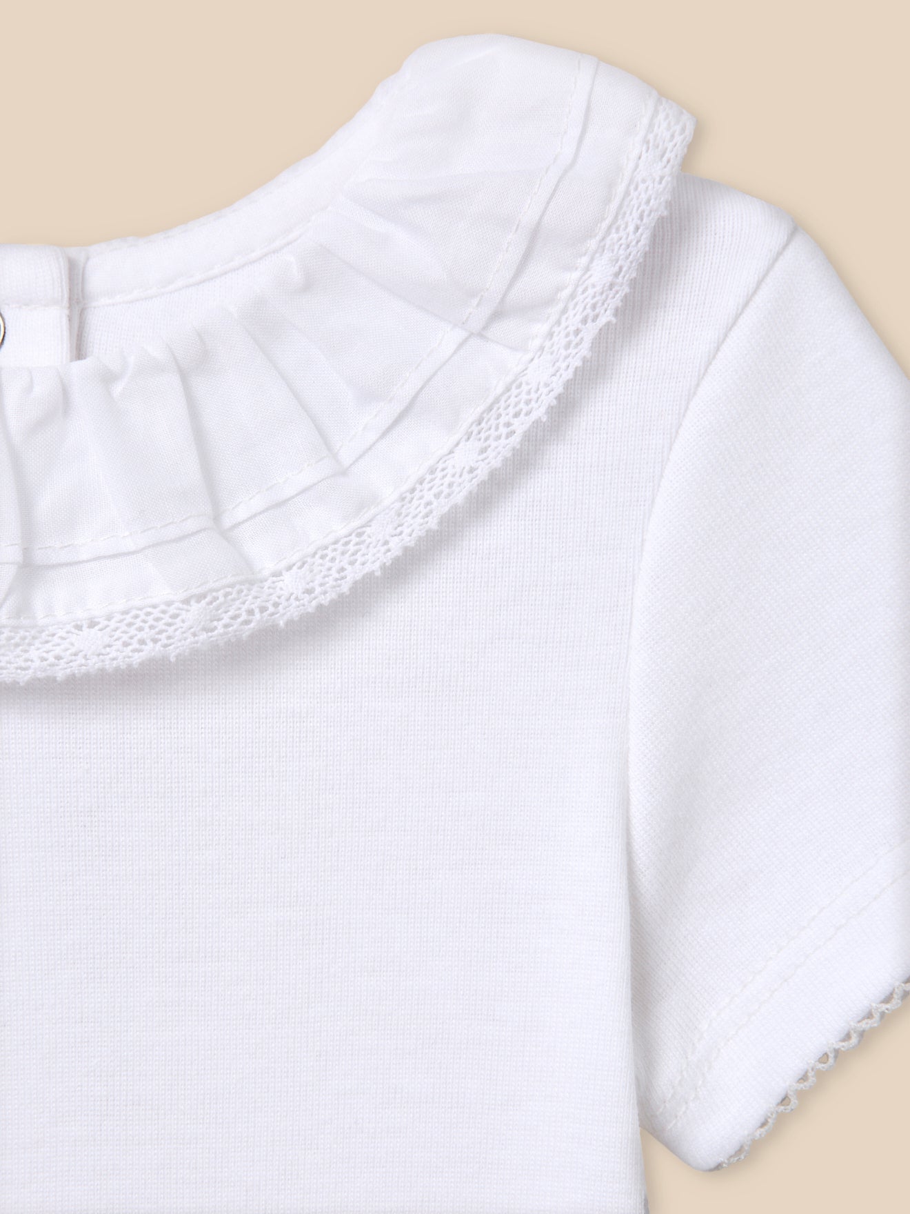 Body mit Halskrause, Baby - Bio-Baumwolle