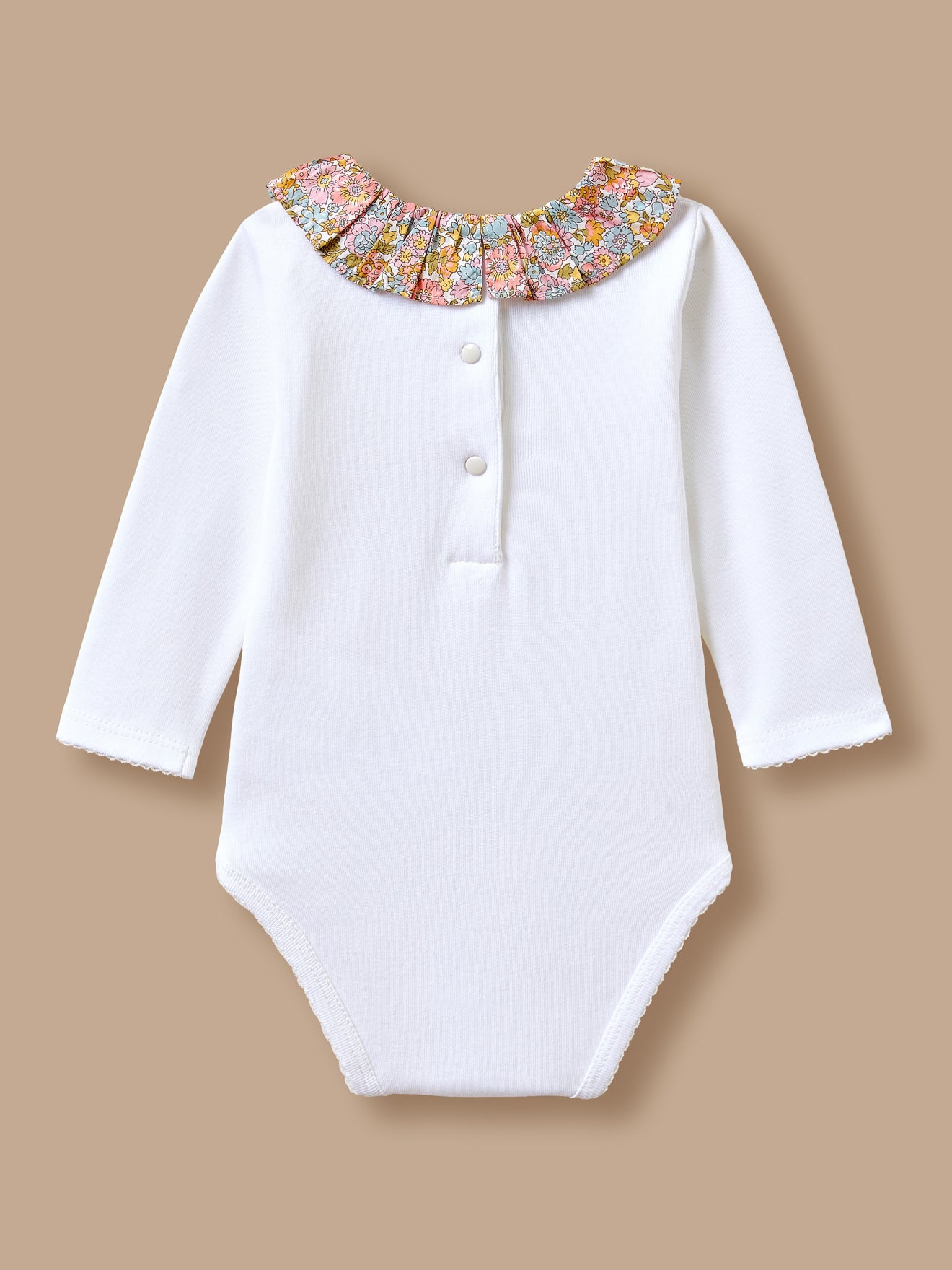 Body mit Liberty Stoff Kragen Baby