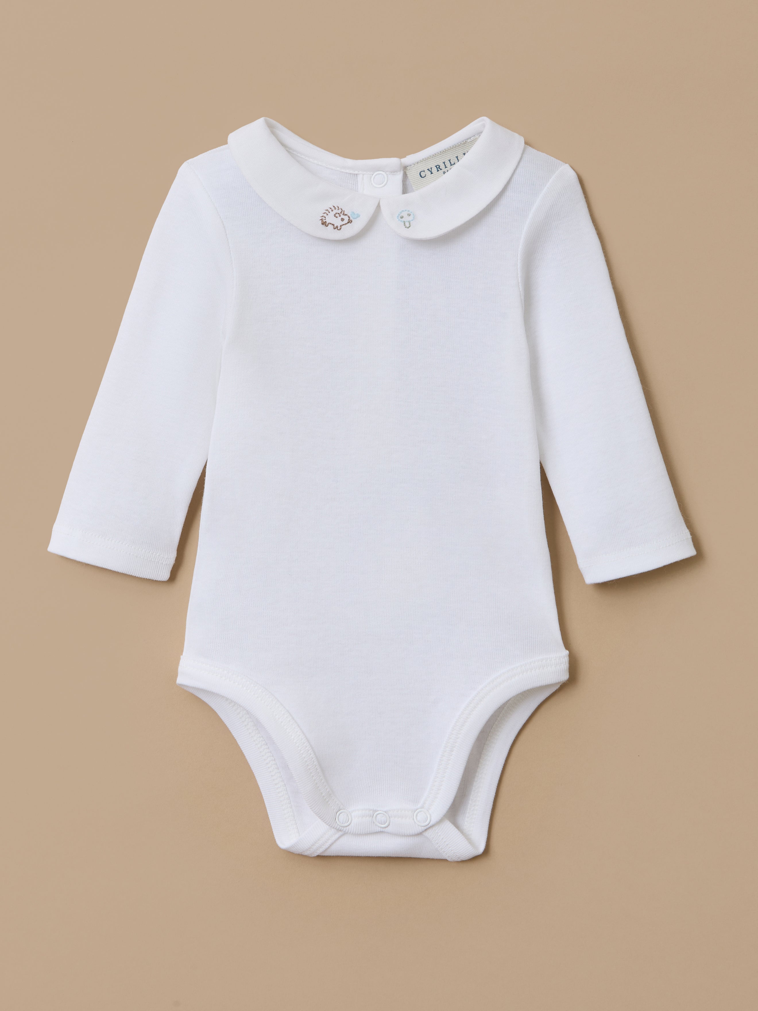Body mit besticktem Kragen für Babys