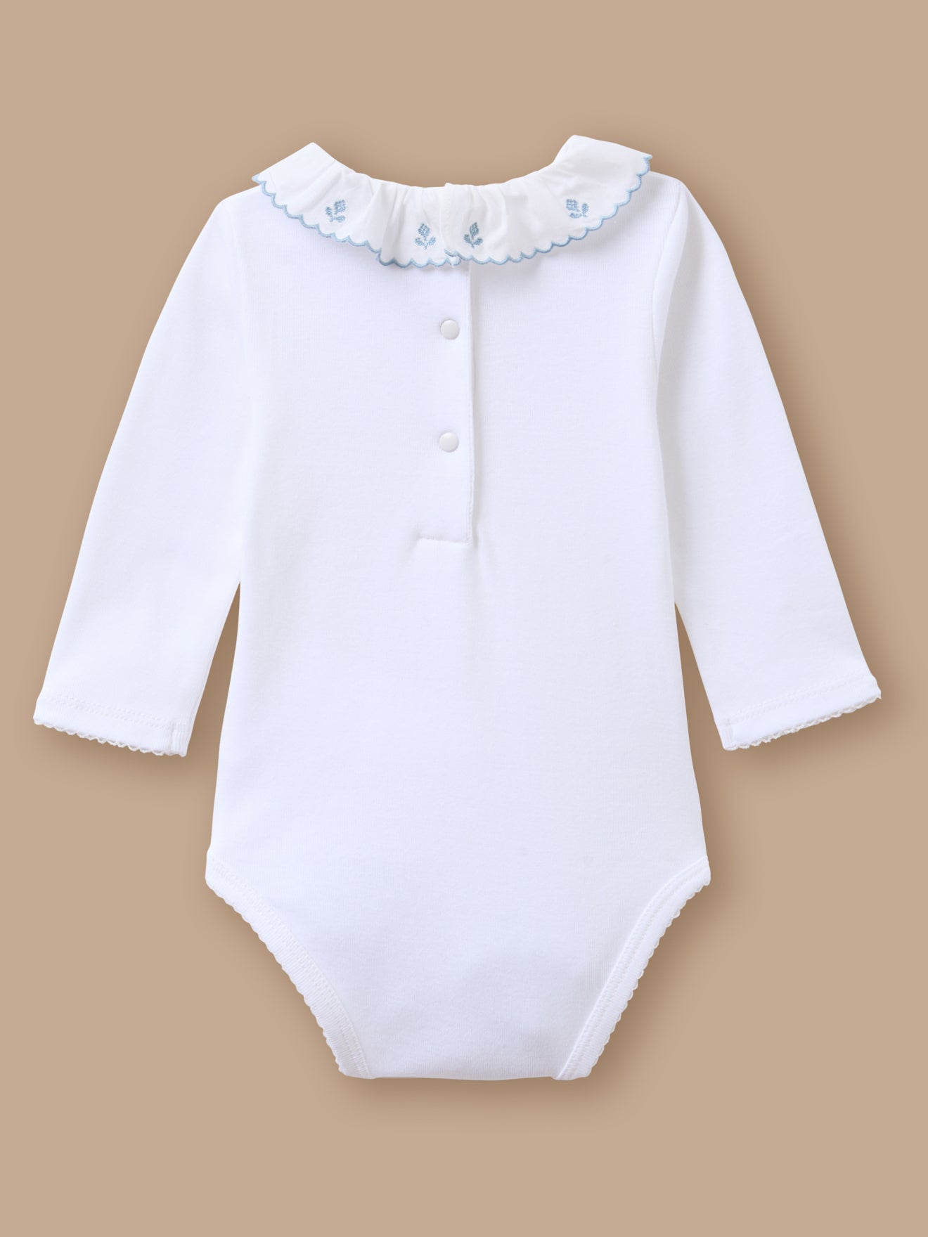 Body mit kontrastierendem Muschelkragen Baby