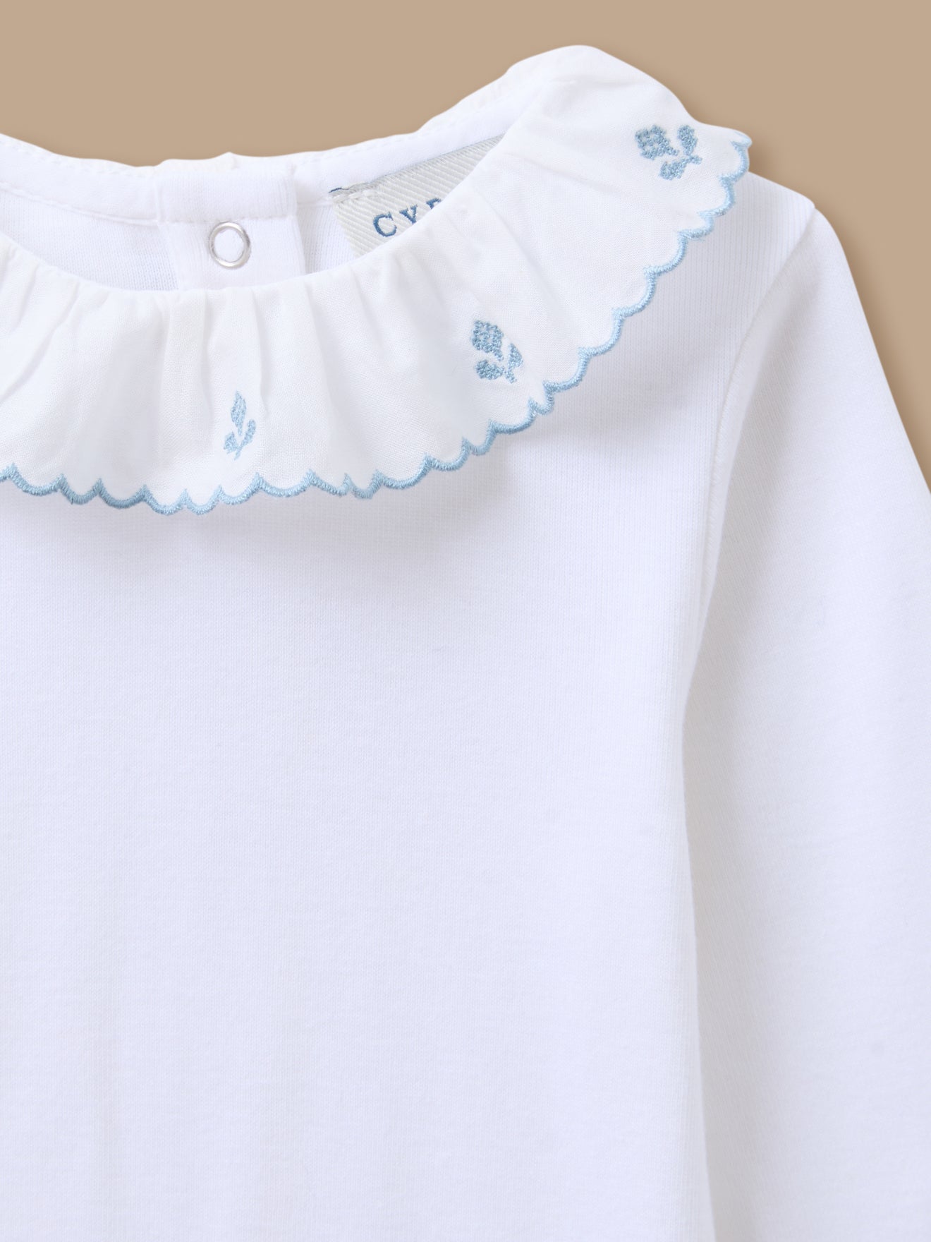 Body mit kontrastierendem Muschelkragen Baby