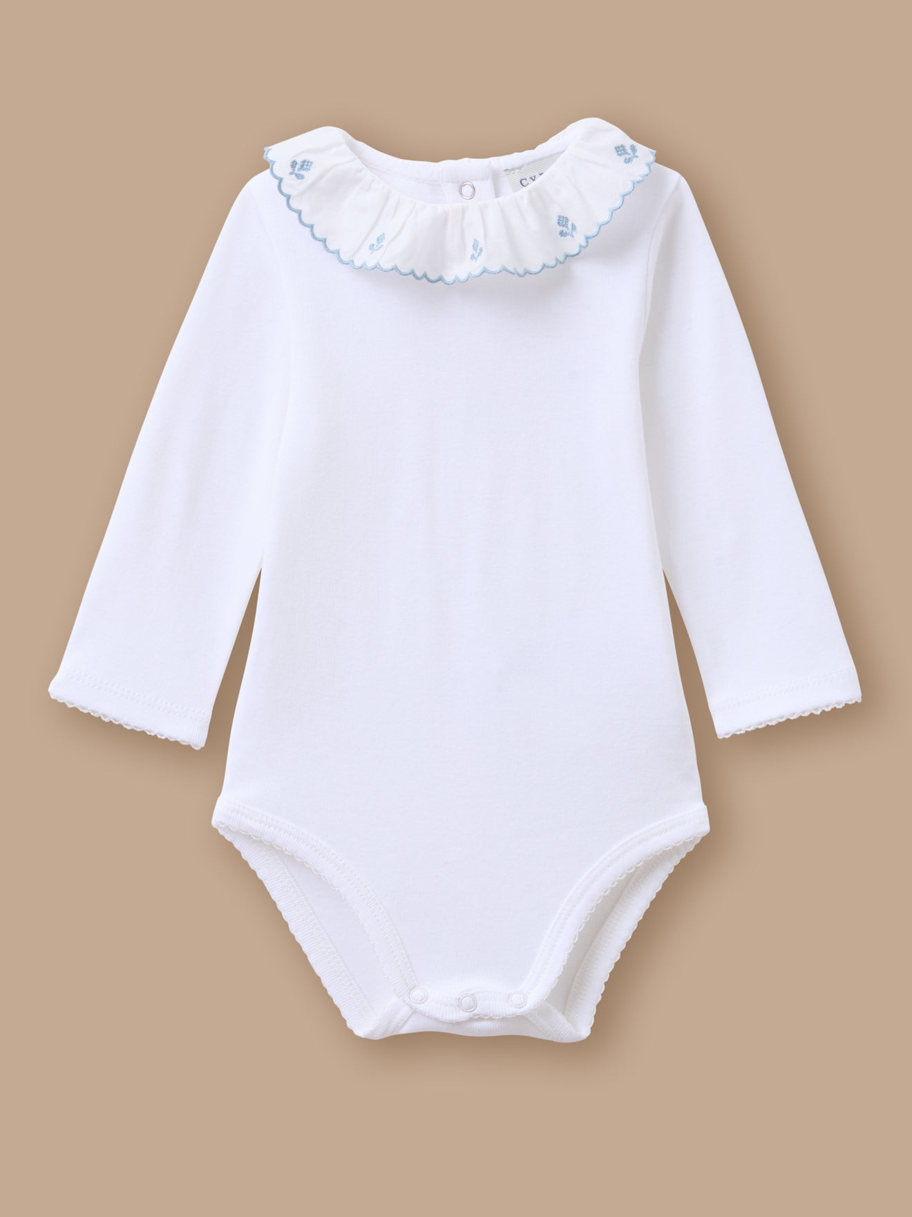 Body mit kontrastierendem Muschelkragen Baby