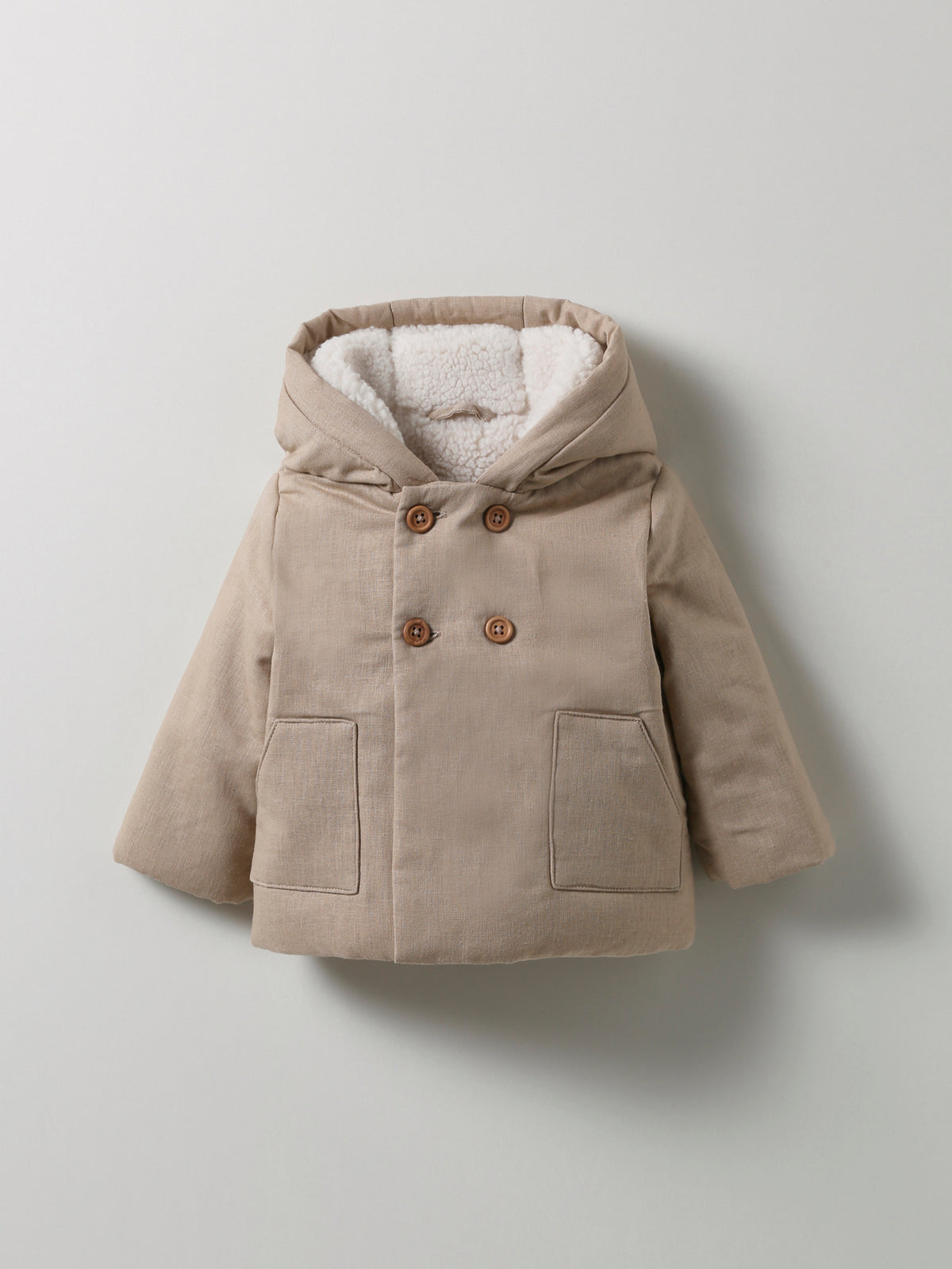Babymantel aus Leinen und Baumwolle