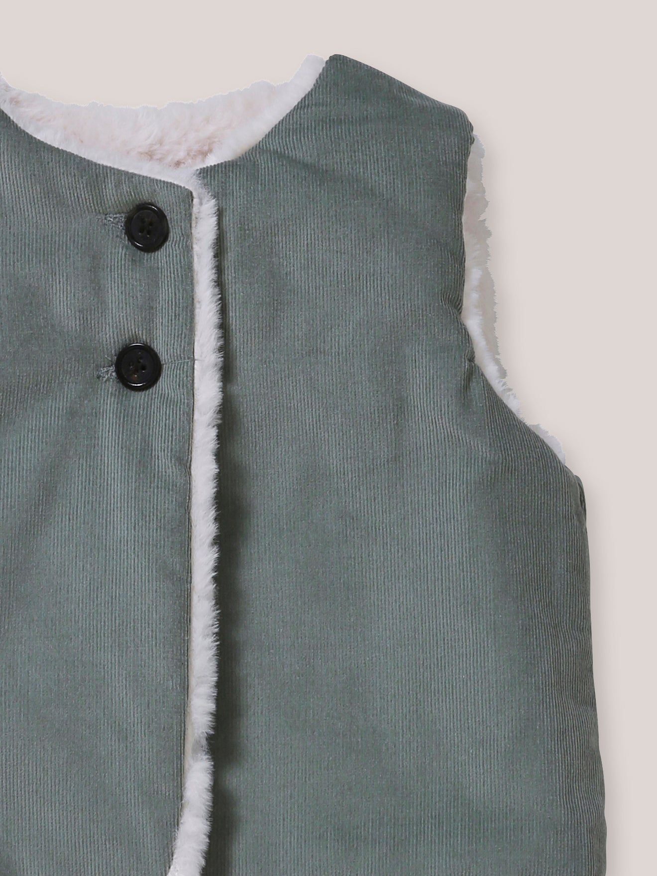 Baby-Wendejacke mit Pelzimitat und Velours