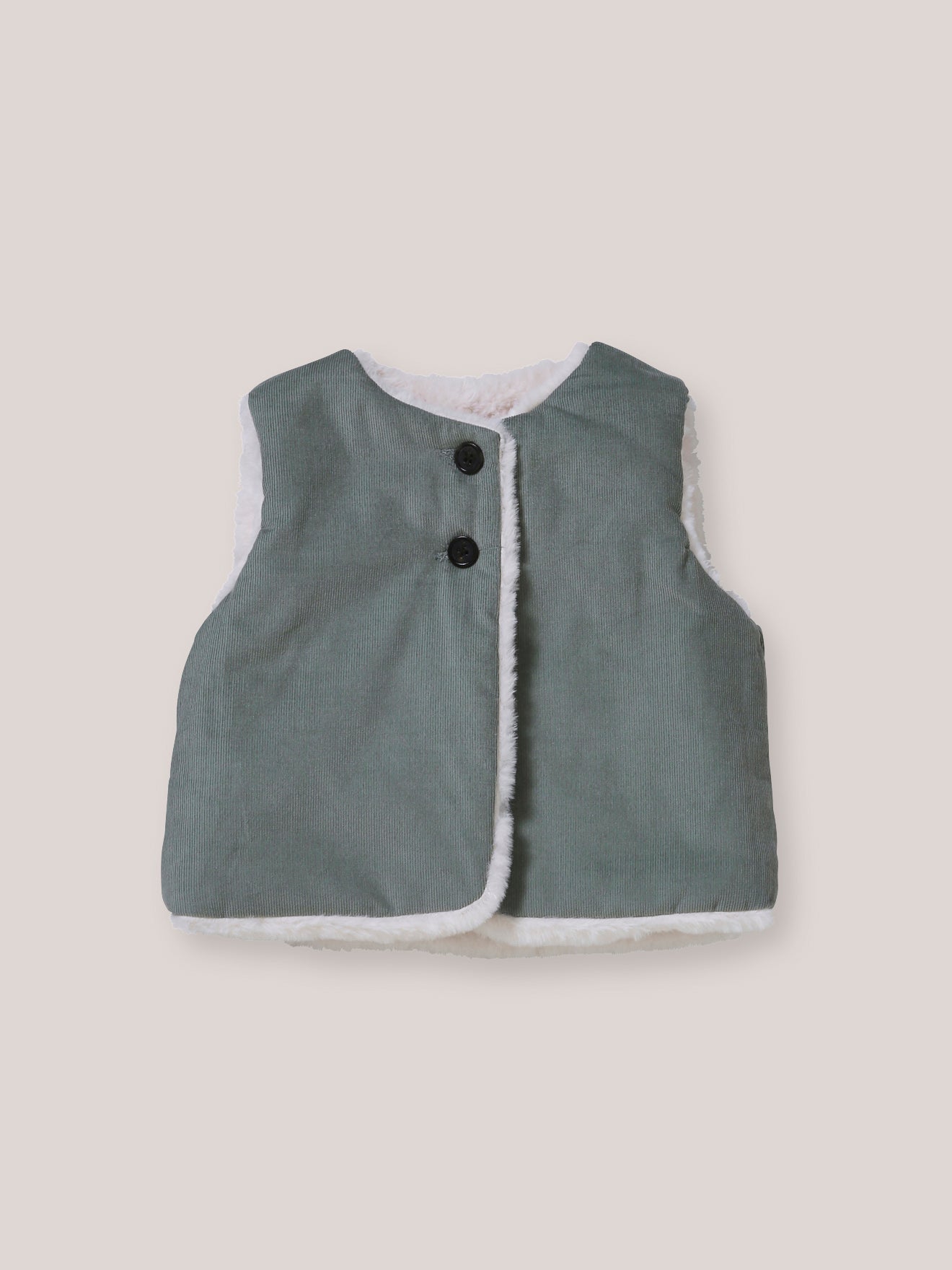 Baby-Wendejacke mit Pelzimitat und Velours