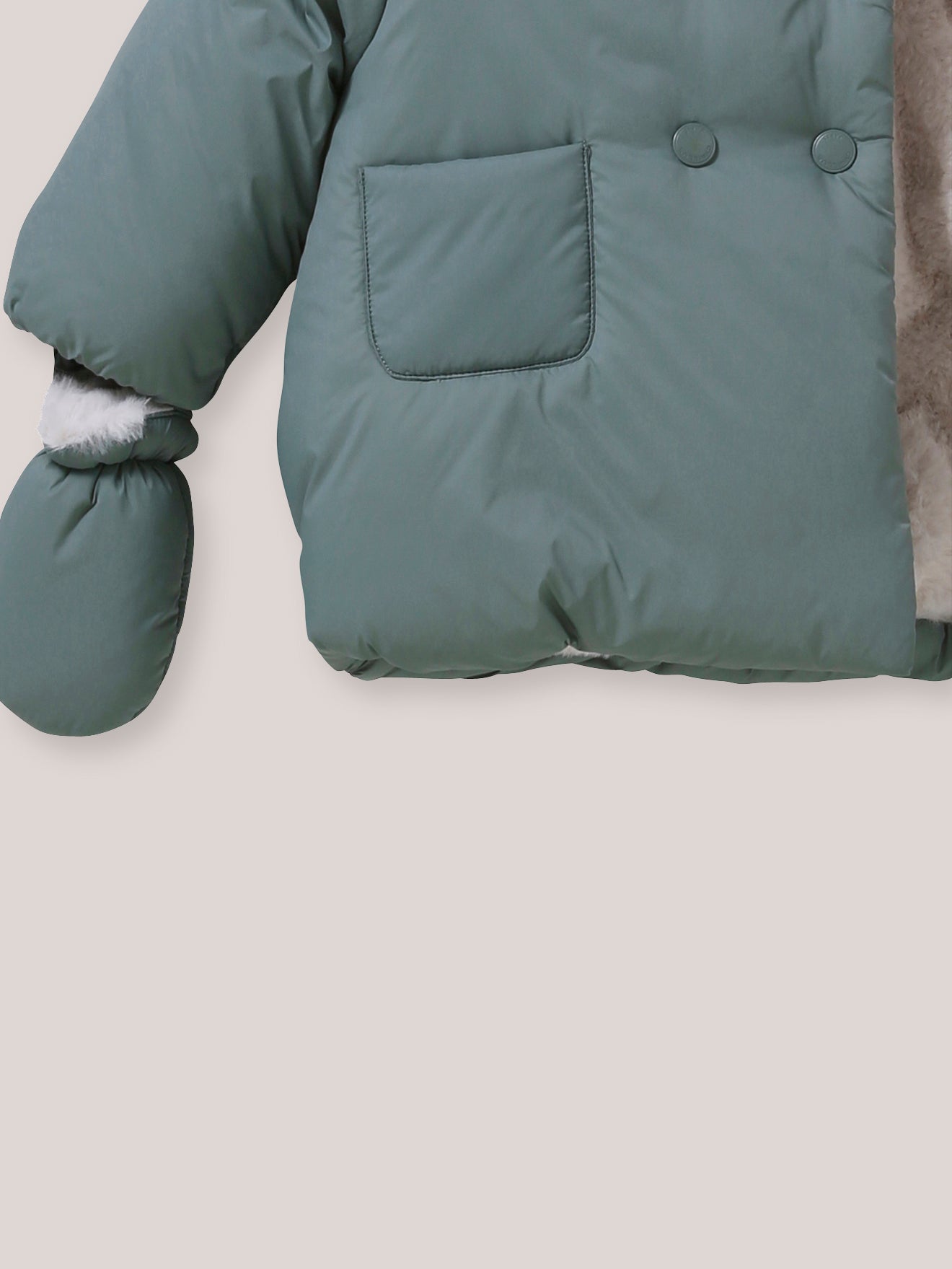 Baby-Steppjacke mit Sherpa-Futter