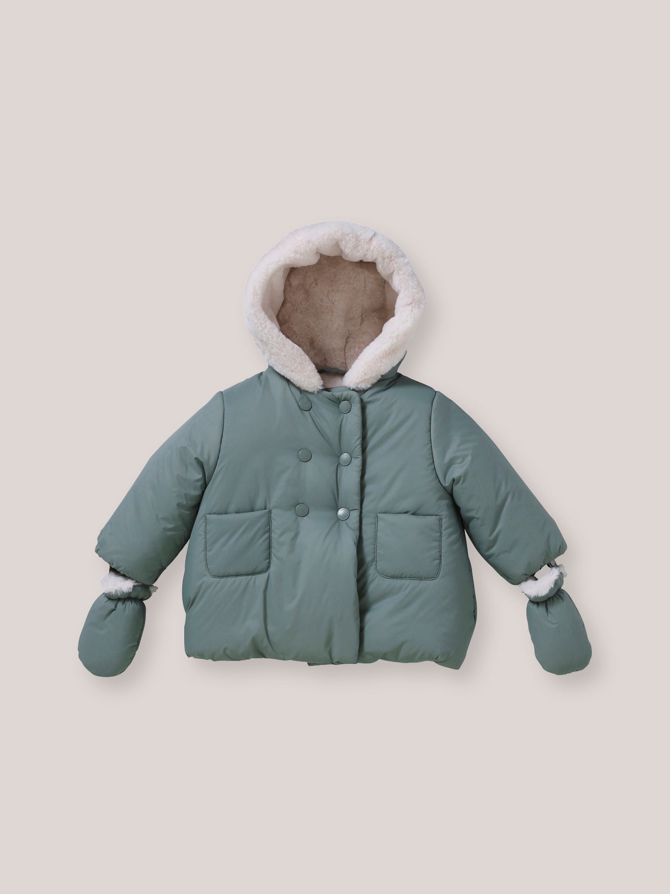 Baby-Steppjacke mit Sherpa-Futter