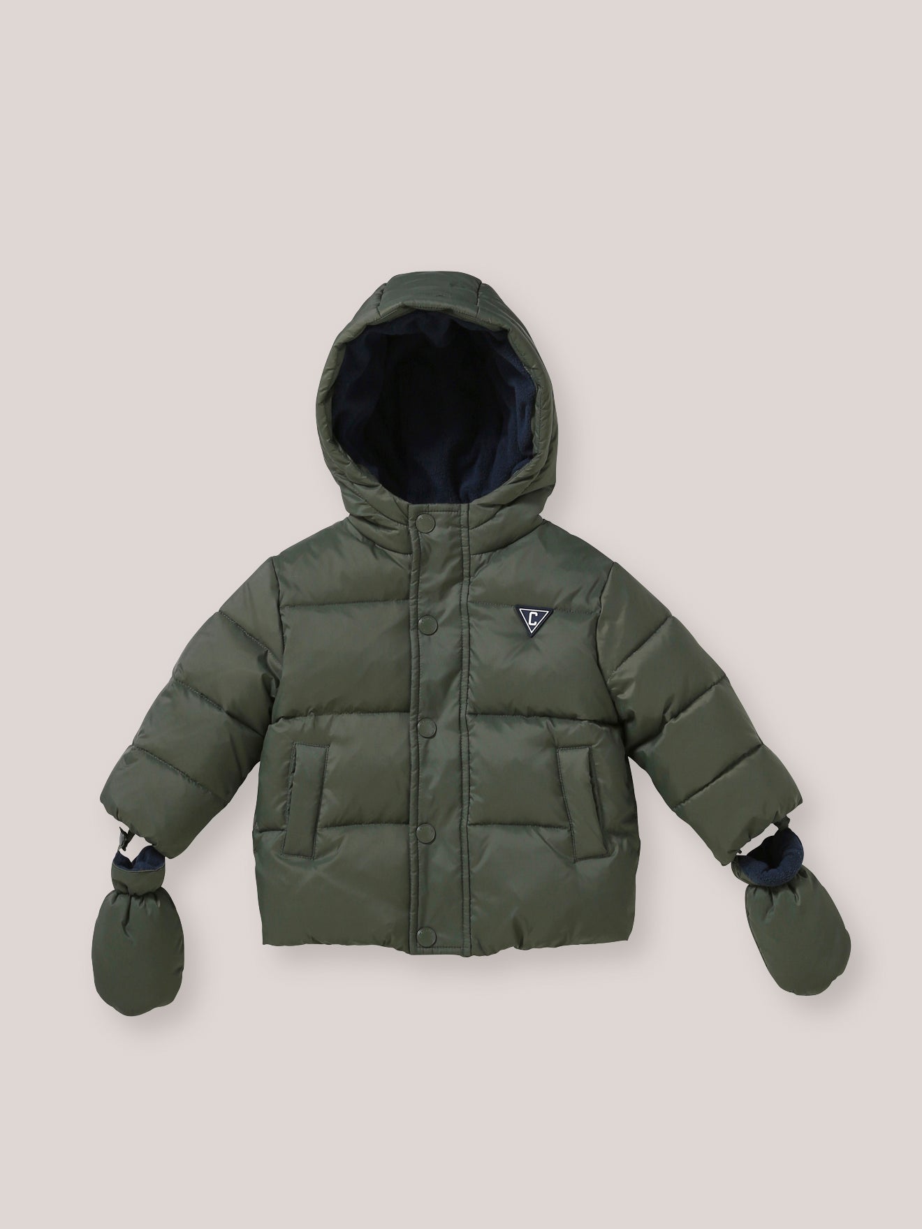 Baby-Steppjacke mit warmem Sherpa-Futter