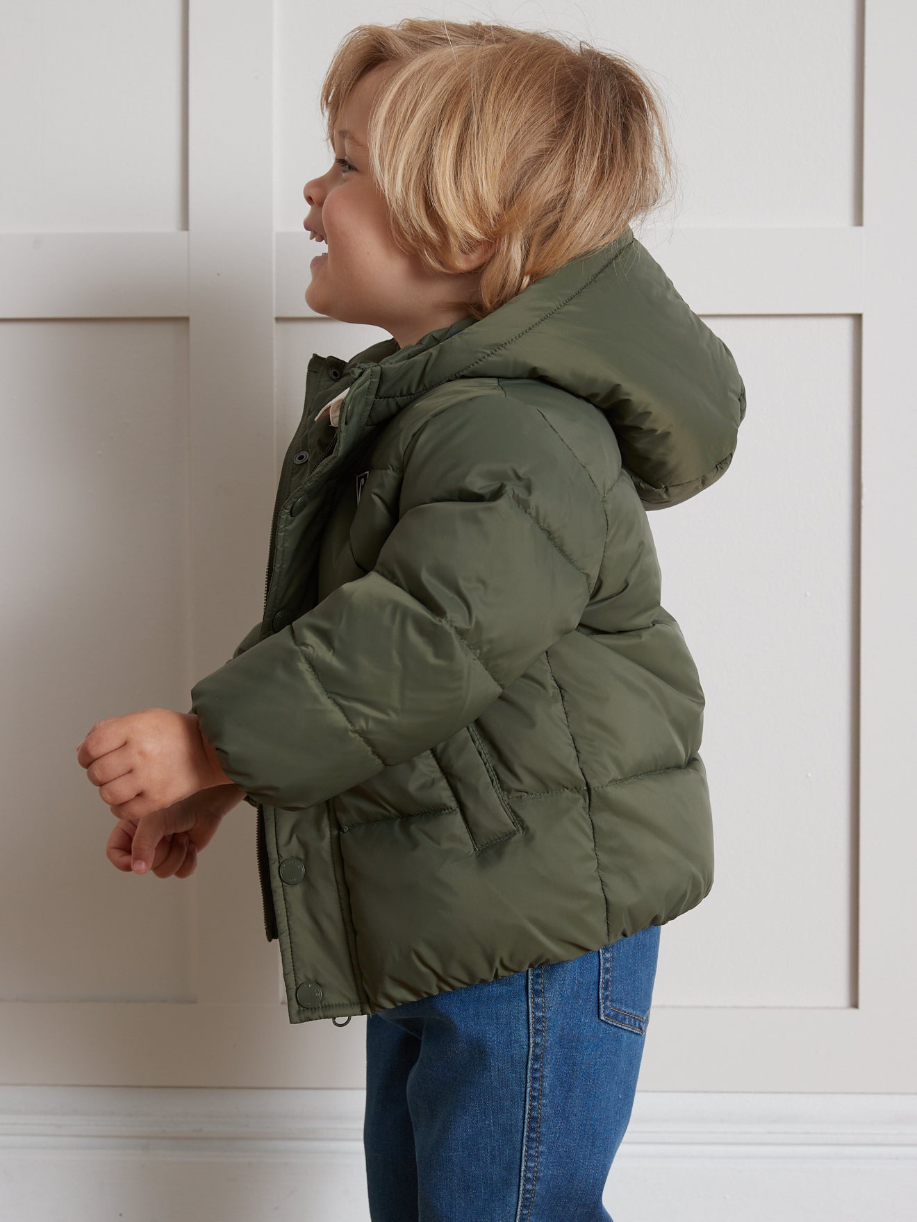 Baby-Steppjacke mit warmem Sherpa-Futter