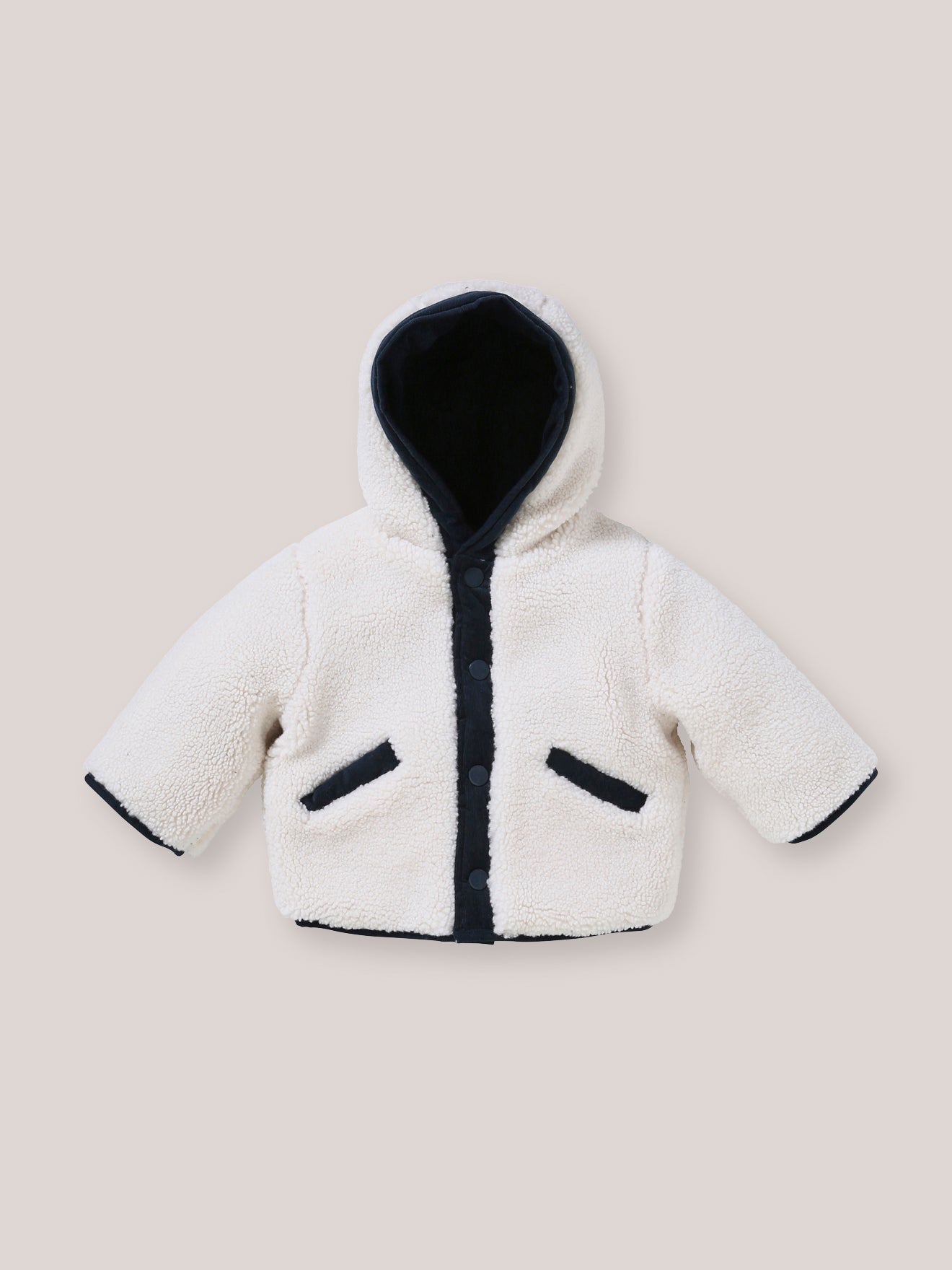 Babyjacke im Burnusstil, wendbar