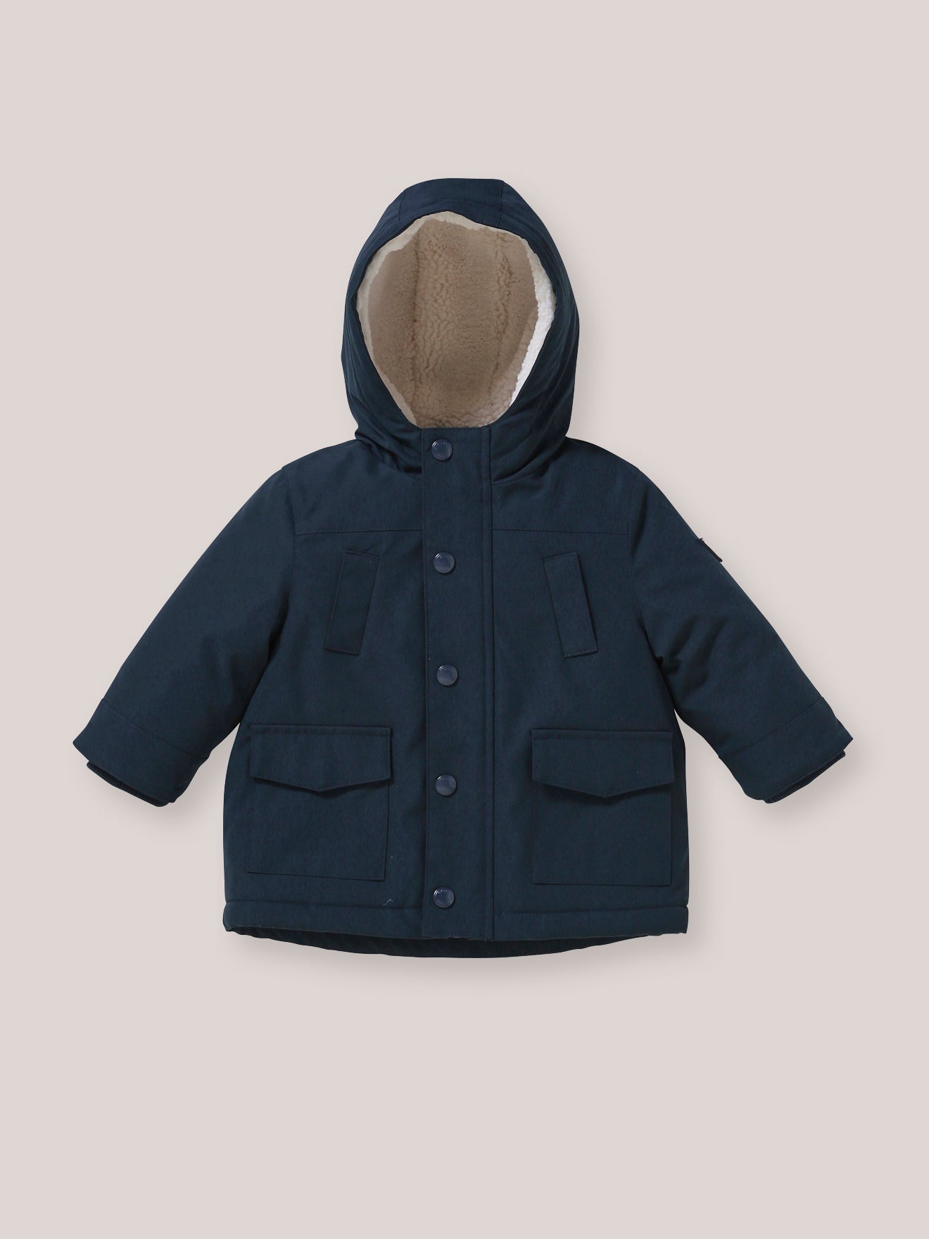 Baby-Parka mit Sherpa-Futter