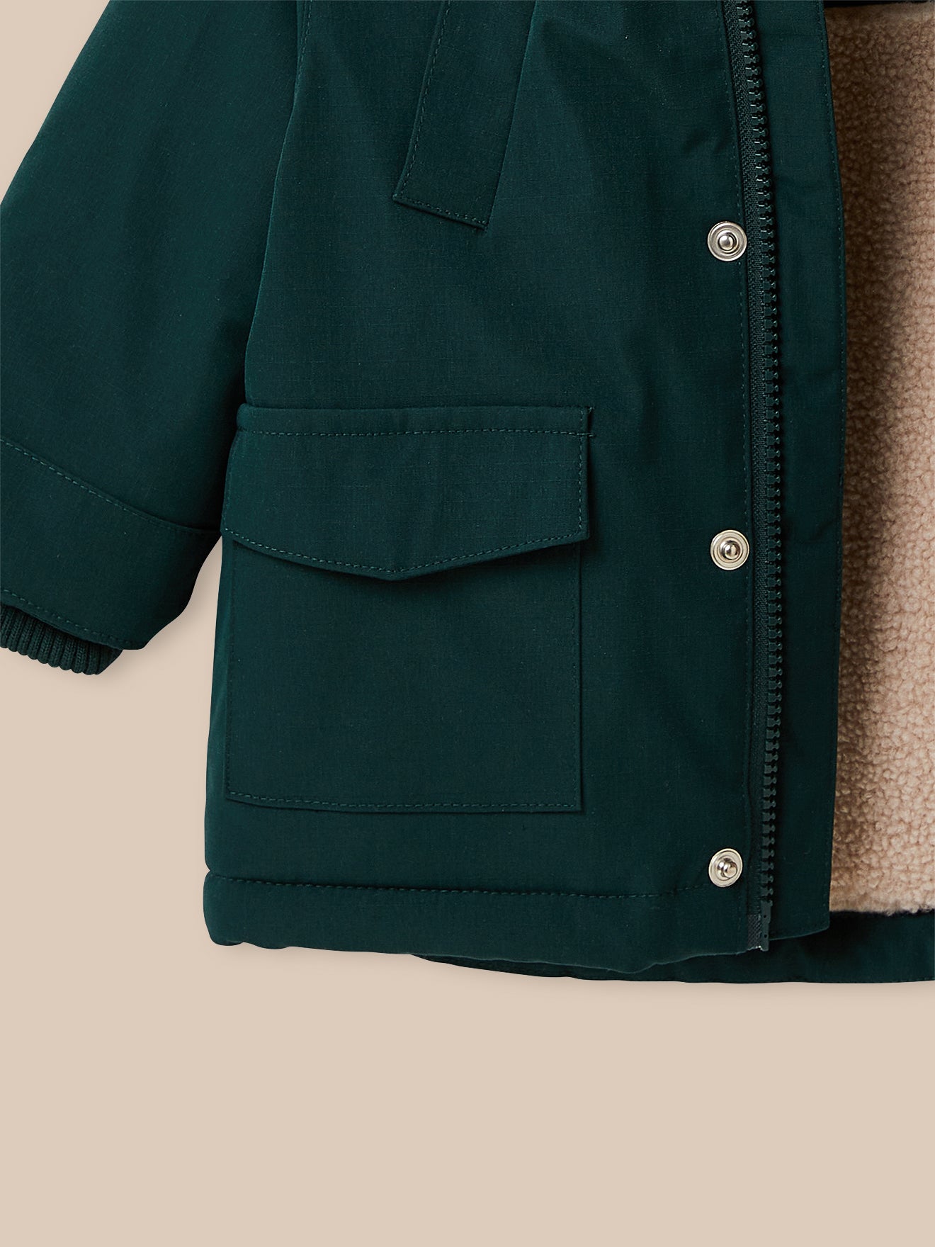 Baby-Parka mit Sherpa-Futter