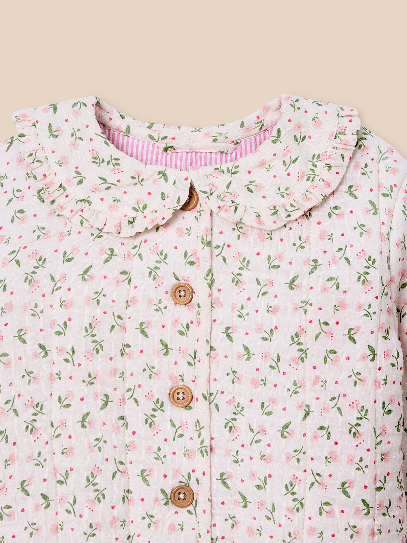 Babyjacke aus Seersucker in Quilt-Optik